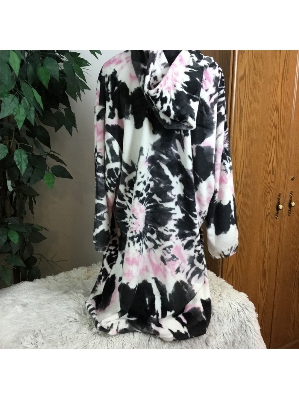 So L/XL oversized sleep hooded pullover lilac tie dye - Picture 8 of 11